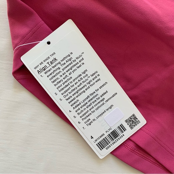 SOLD✖️Lululemon Pink Lychee Align Tank 4 - Picture 3 of 7